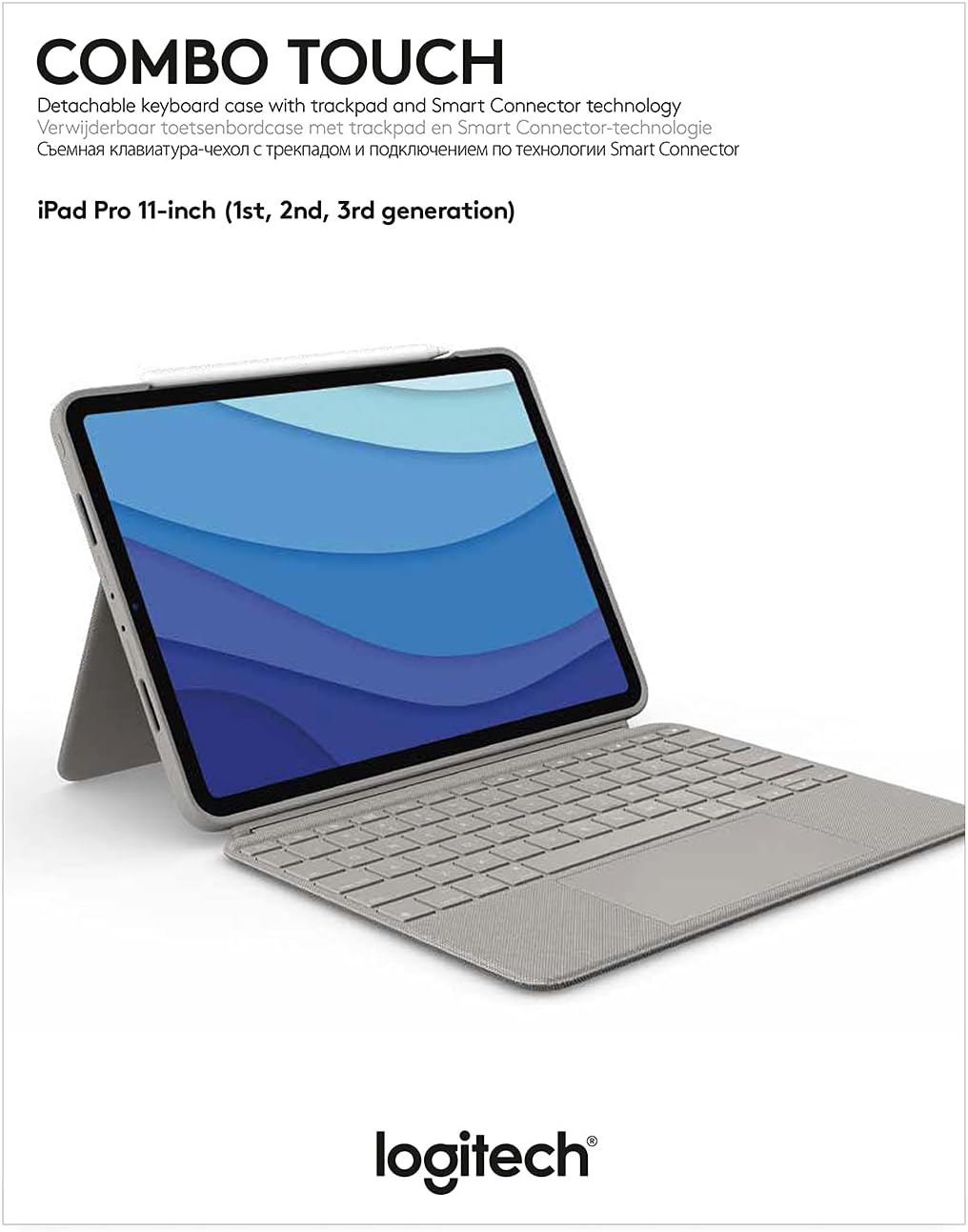 Logitech Combo Touch Tastatur-Case für iPad Pro 11 Zoll (1., 2., 3. und 4. Generation – 2018, 2020,
