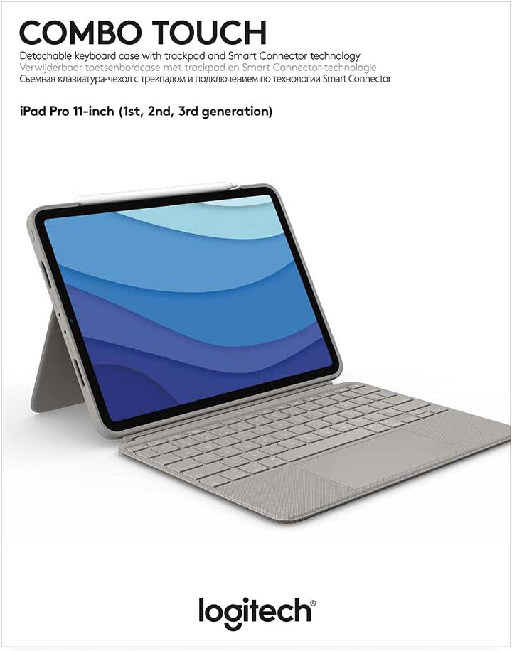 Logitech Combo Touch Tastatur-Case für iPad Pro 11 Zoll (1., 2., 3. und 4. Generation – 2018, 2020,