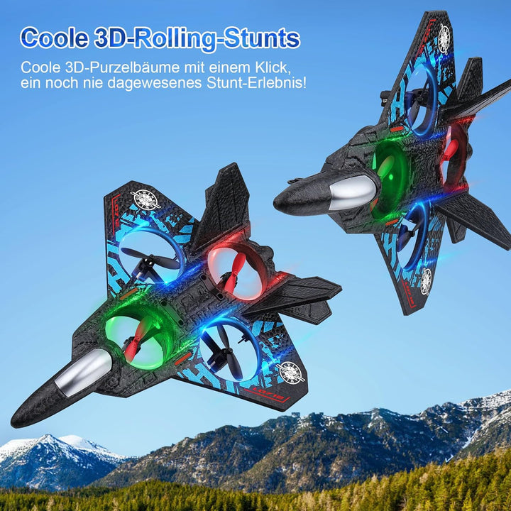 Henakmsl RC Flugzeug 2.4GHz Ferngesteuertes Flugzeug L0712 Quadcopter Schwebendes Kampfflugzeug RC F
