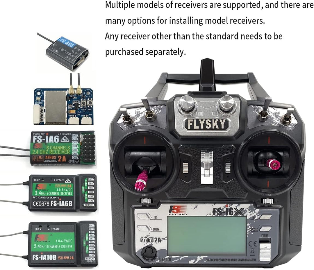 DTXMX Flysky FS-i6X RC Sender 6 Kanal 2.4GHz fernsteuerung mit FS-iA6B Empfänger Radio Control Syste