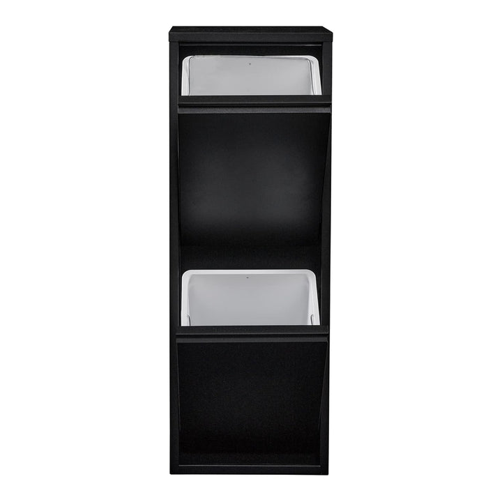 [en.casa] Mülltrennschrank Sollentuna Abfallschrank aus Metall 93 x 33 x 25 cm Mülltrennsystem mit 2
