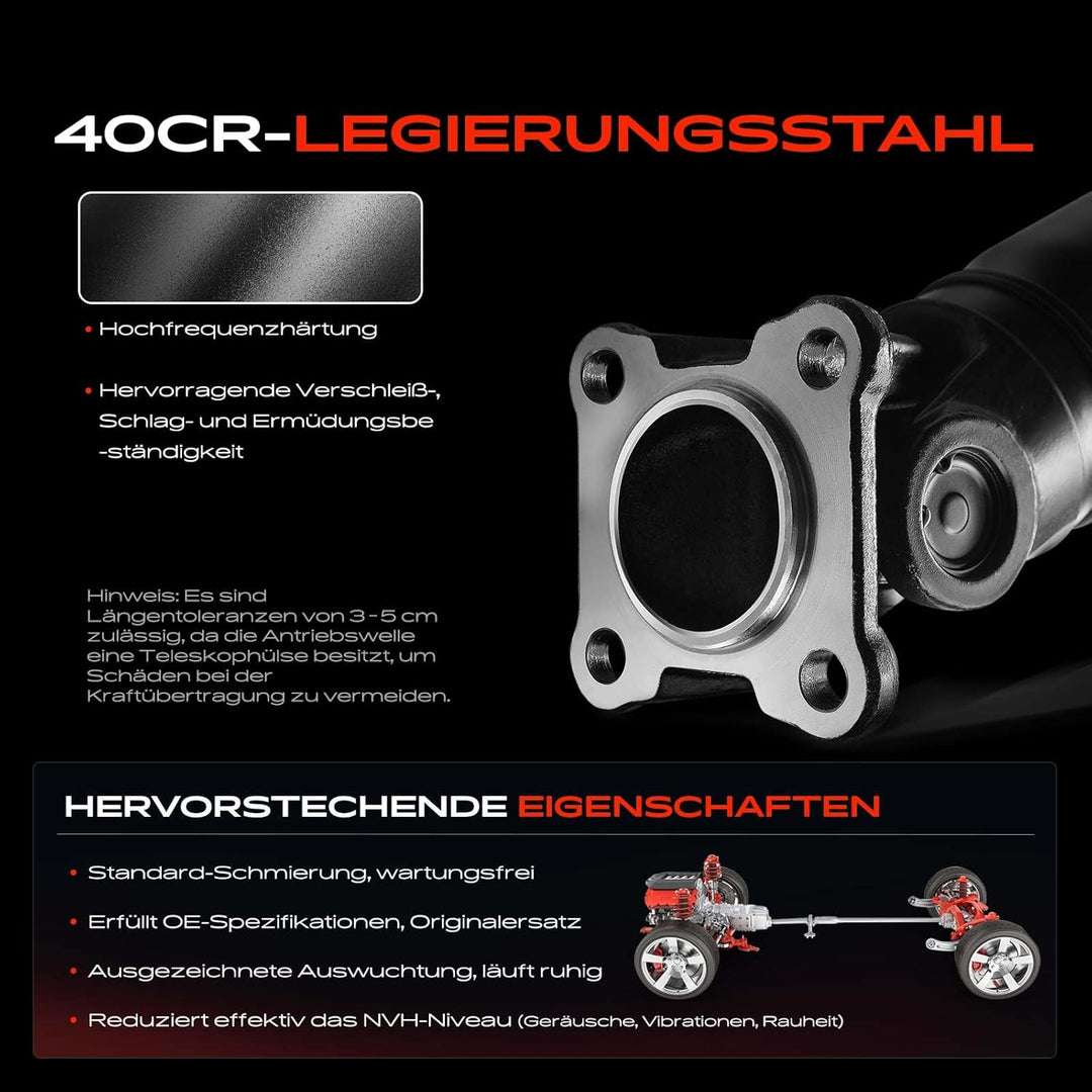 Kardanwelle Gelenkwelle Vorderachse für Durango WD Grand Cherokee IV WK WK2 3.6L-6.4L 2010-Heute 528