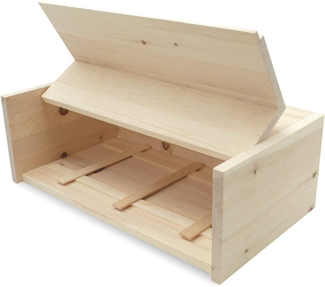 Brotkasten inkl.-Gitter & Bäckerleinen - Masse: 45 x 16 x 25 cm mit Bäckerleinen, mit Bäckerleinen