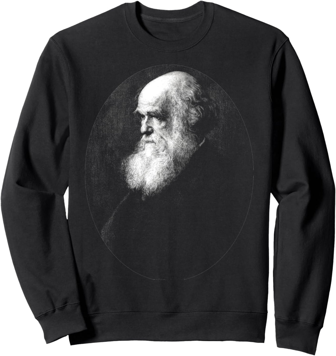 Charles Darwin Portrait Evolution Atheist Sweatshirt