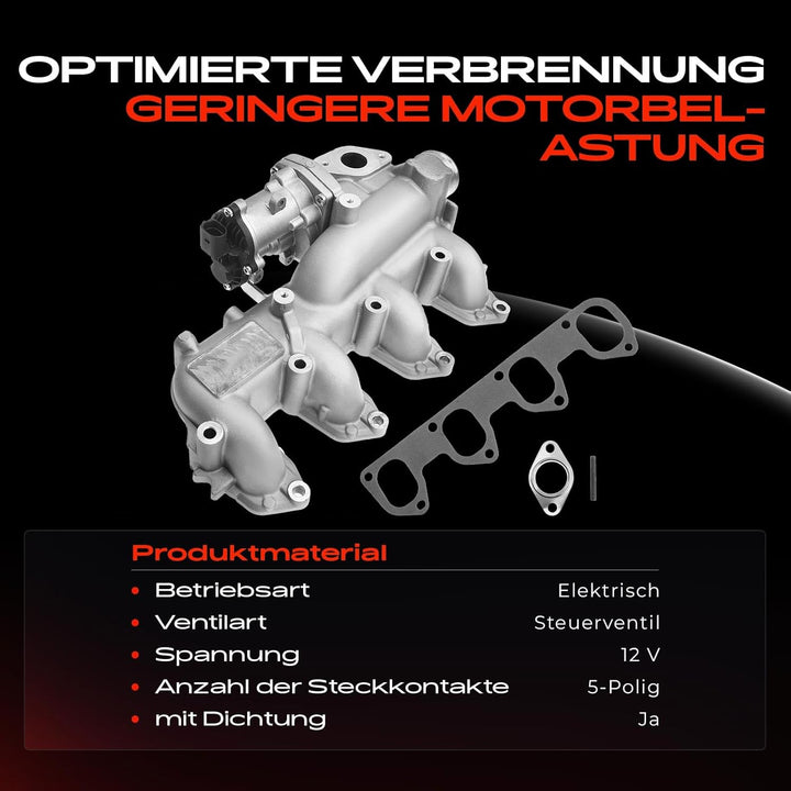 Frankberg AGR-Ventil Kompatibel mit C-Max DM2 1.8L 2007-2010 Focus C-Max 1.8L 2005-2007 Focus II DA
