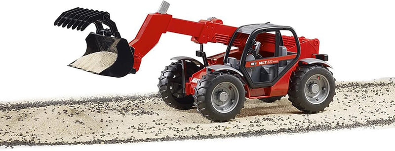 bruder 02125 - Manitou Teleskoplader MLT 633-1:16 Baufahrzeug Baumaschine Stapler Radlader