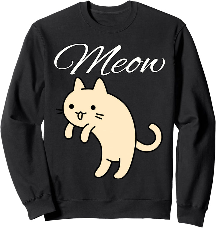 Miauen Kätzchen Meme Kawaii Karikatur Sweatshirt
