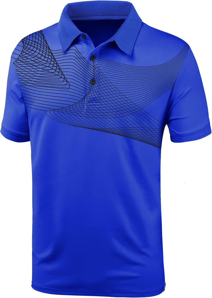 JACKETOWN Poloshirts Herren Kurzarm Hemd Männer Bedrucktes T-Shirts Outdoor Sport Atmungsaktiv Golf