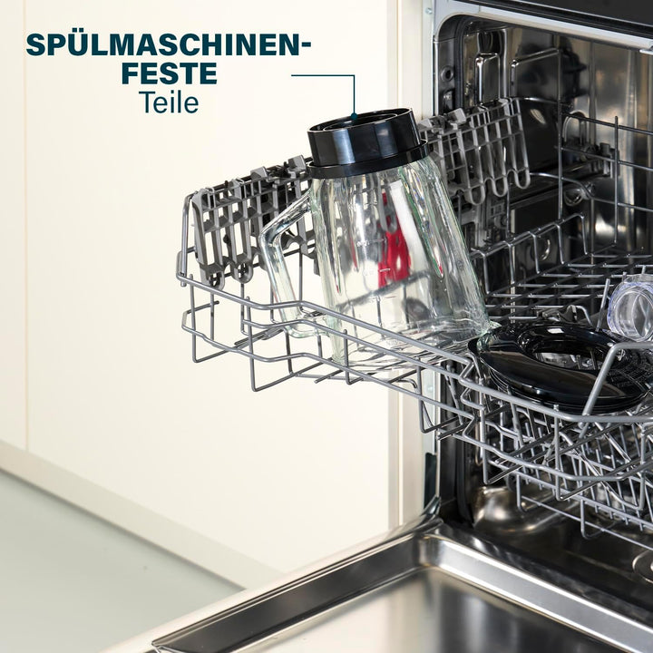 Princess Standmixer - 4 Geschwindigkeitsstufen, Impuls-Funktion, 6 Klingen, 1000 Watt, 1,5 Liter Gla