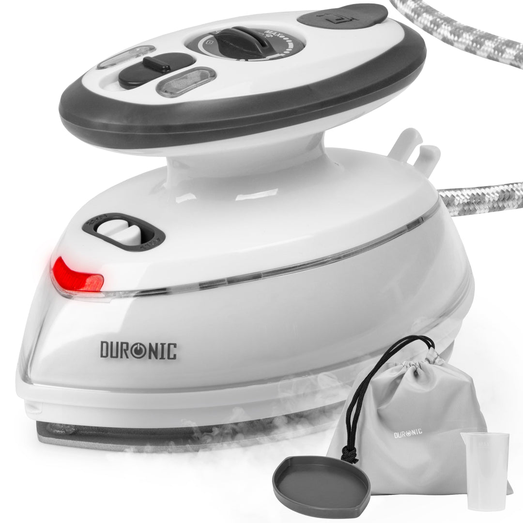 Duronic SI3 WE Mini Reisebügeleisen, 400W Mini Bügeleisen, Dampfbügeleisen 35ml Wassertank, kleines