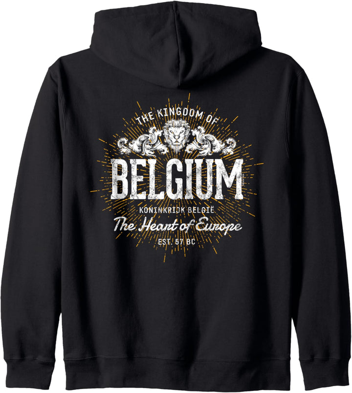 Belgium Vintage Stil Retro Belgien Kapuzenjacke
