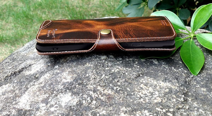 Yogurt Handyhülle für Google Pixel 6 Pro, Hülle Echtleder Case Ledertasche Lederhülle für Pixel 6 Pr