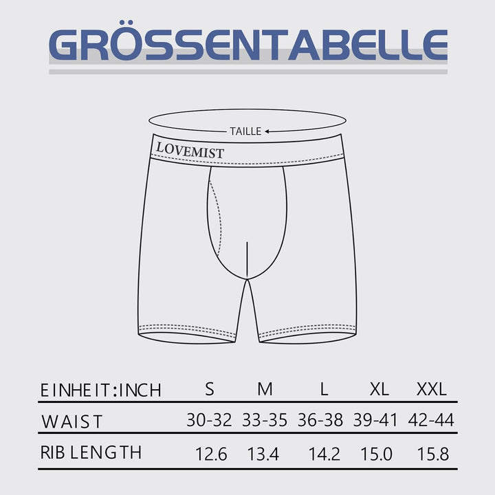 Lovemist Baumwolle Boxershorts Herren Klassische Ausgabe Boxershorts Männer Unterwäsche Pack M A:meh