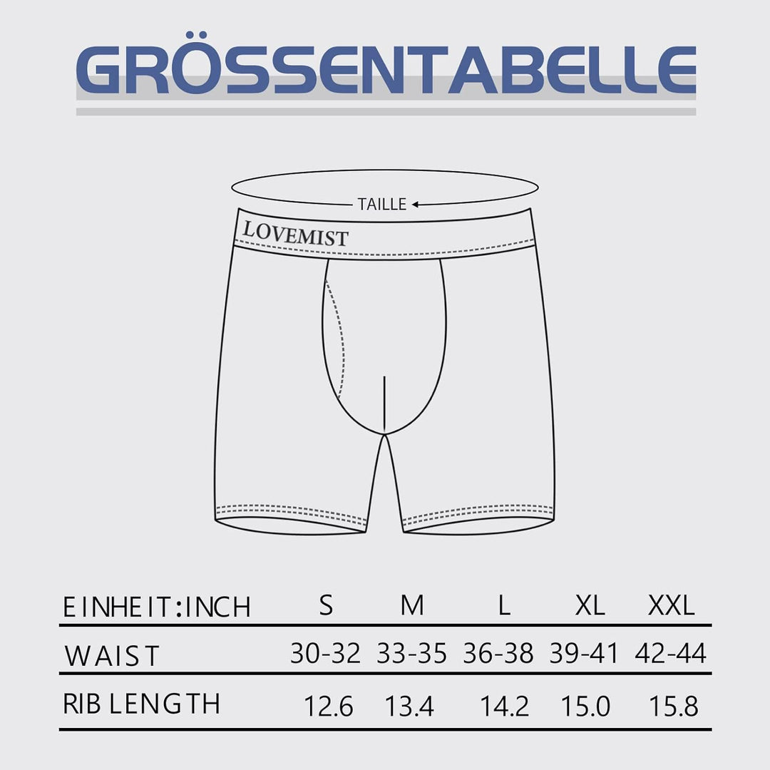 Lovemist Baumwolle Boxershorts Herren Klassische Ausgabe Boxershorts Männer Unterwäsche Pack S A:meh