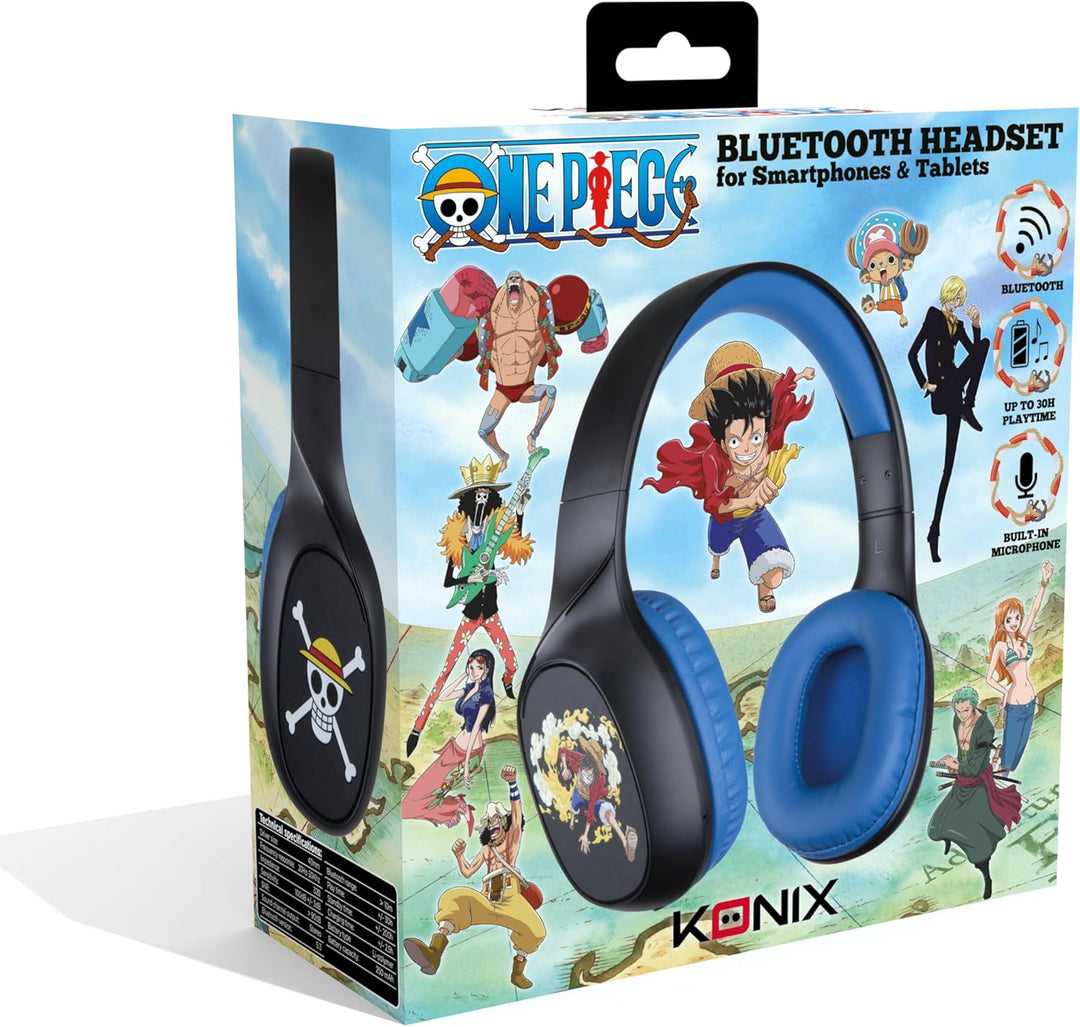Konix One Piece On-Ear-Kopfhörer kabellos Bluetooth 5.3 für Smartphones und Tablets - 30 Std. Akkula