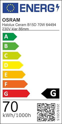 OSRAM Halogenlampe HALOLUX CERAM ECO, 70 Watt, B15d EEK D