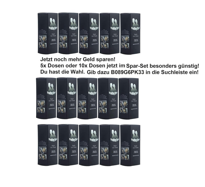 XXL Premium Streuhaar Schütthaar Haarverdichtung Trading Bros Magic Hair Fibers Schwarz 28g, Schwarz