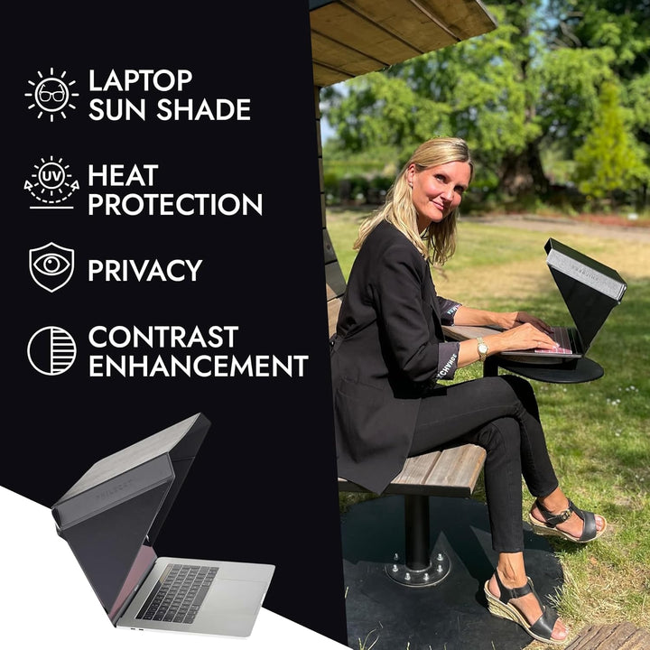 Philbert Design - St. Tropez Slim Hood für 12"/13"/14″ Laptops.Sonnenblende/Privatsphäre, hitzebestä