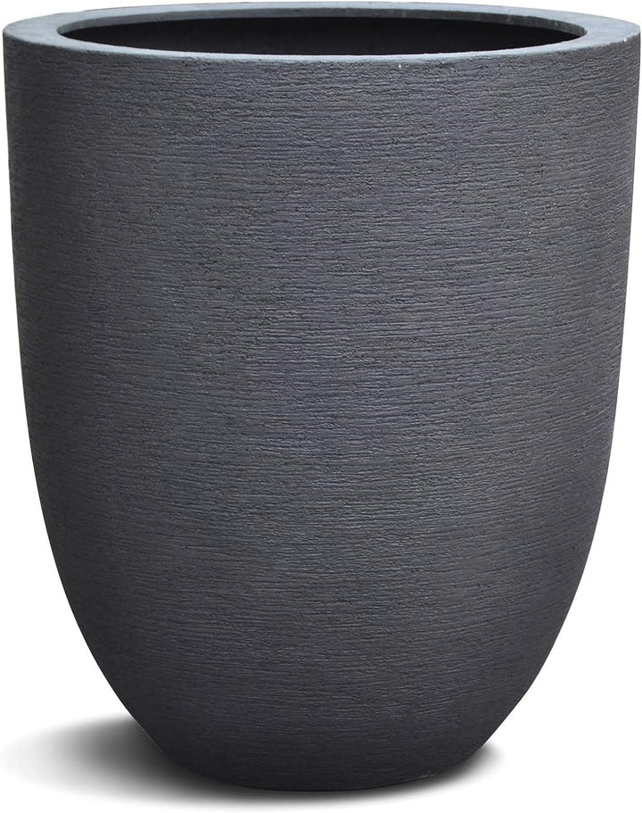 ESCHBACH® Pflanzkübel Tall Egg Pot 40 Nero Anthrazit Rund * 40 x 40 x 47 cm * 10 Jahre Garantie 40x4
