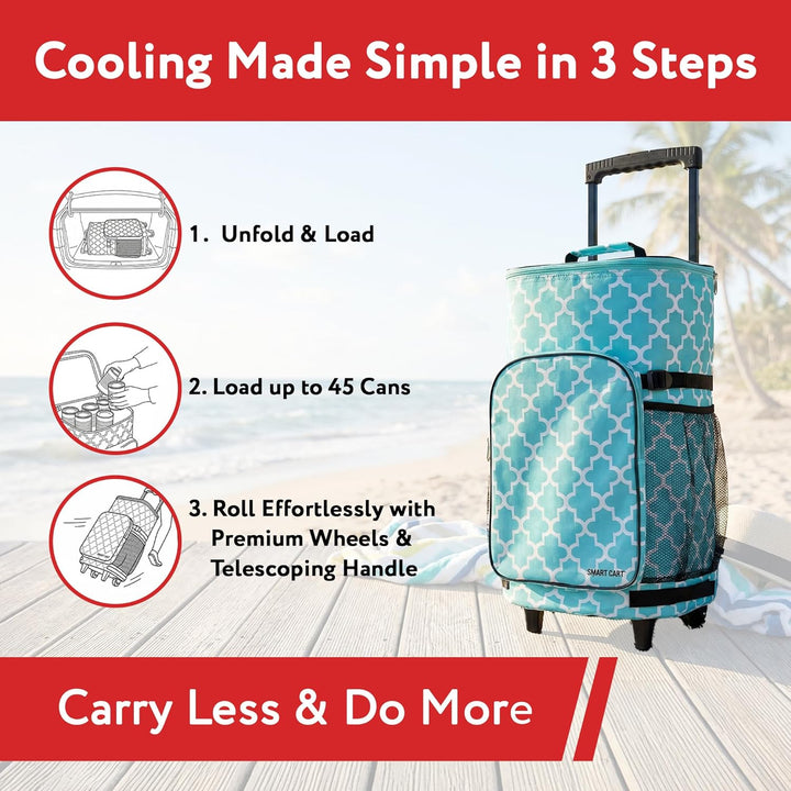 dbest products Ultra Compact Cooler Smart Cart Marokkanische Fliese Extended, Marokkanische Fliese E