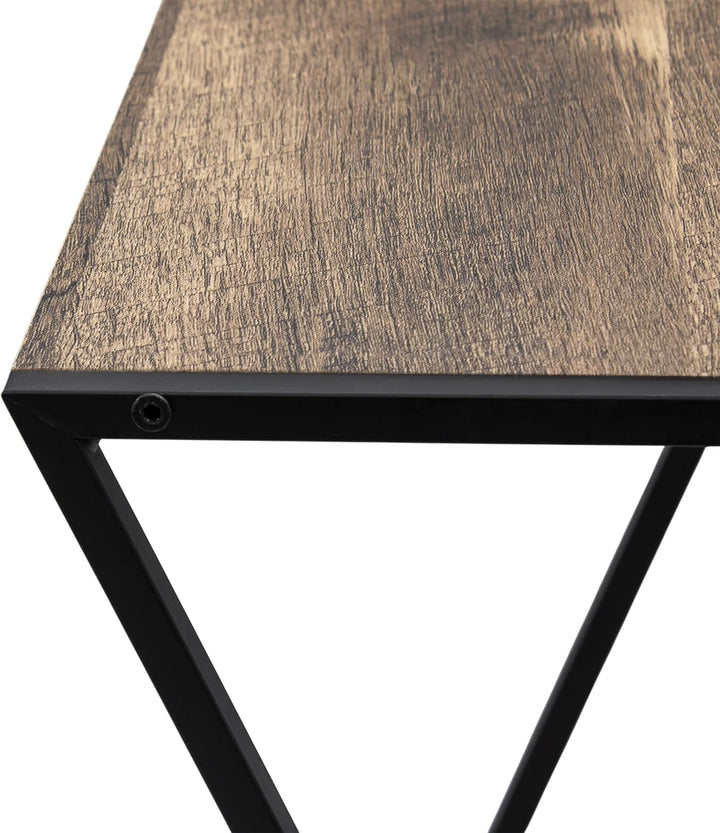 Spetebo Holz Pflanzenständer mit Metall Gestell - 50 x 29 cm - Tisch klein zum Zustellen und Dekorie