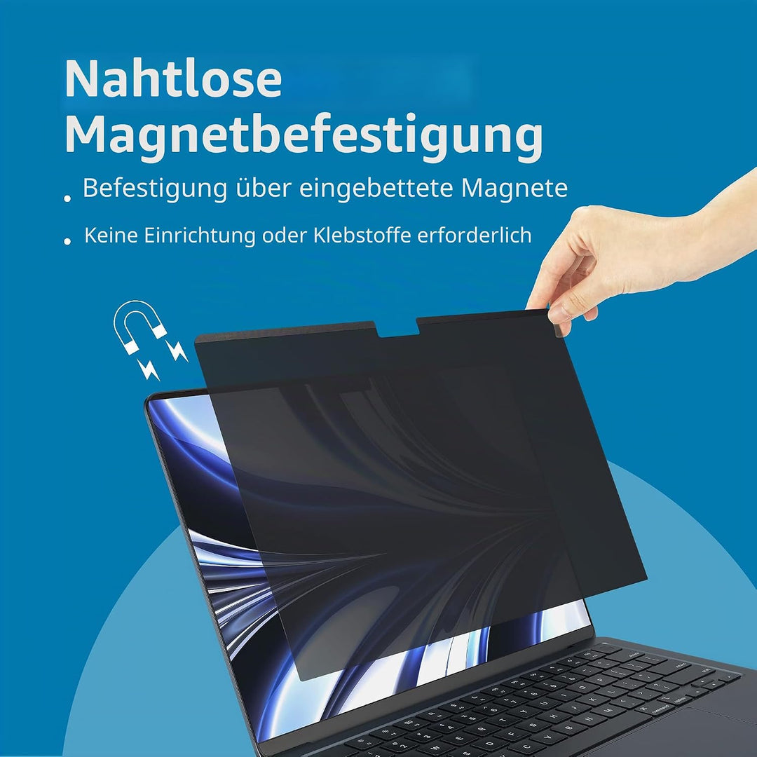 Kensington MagPro™ Elite Magnetischer Blickschutzfilter für MacBook Air 13.6" (2022), Magnetische Sc
