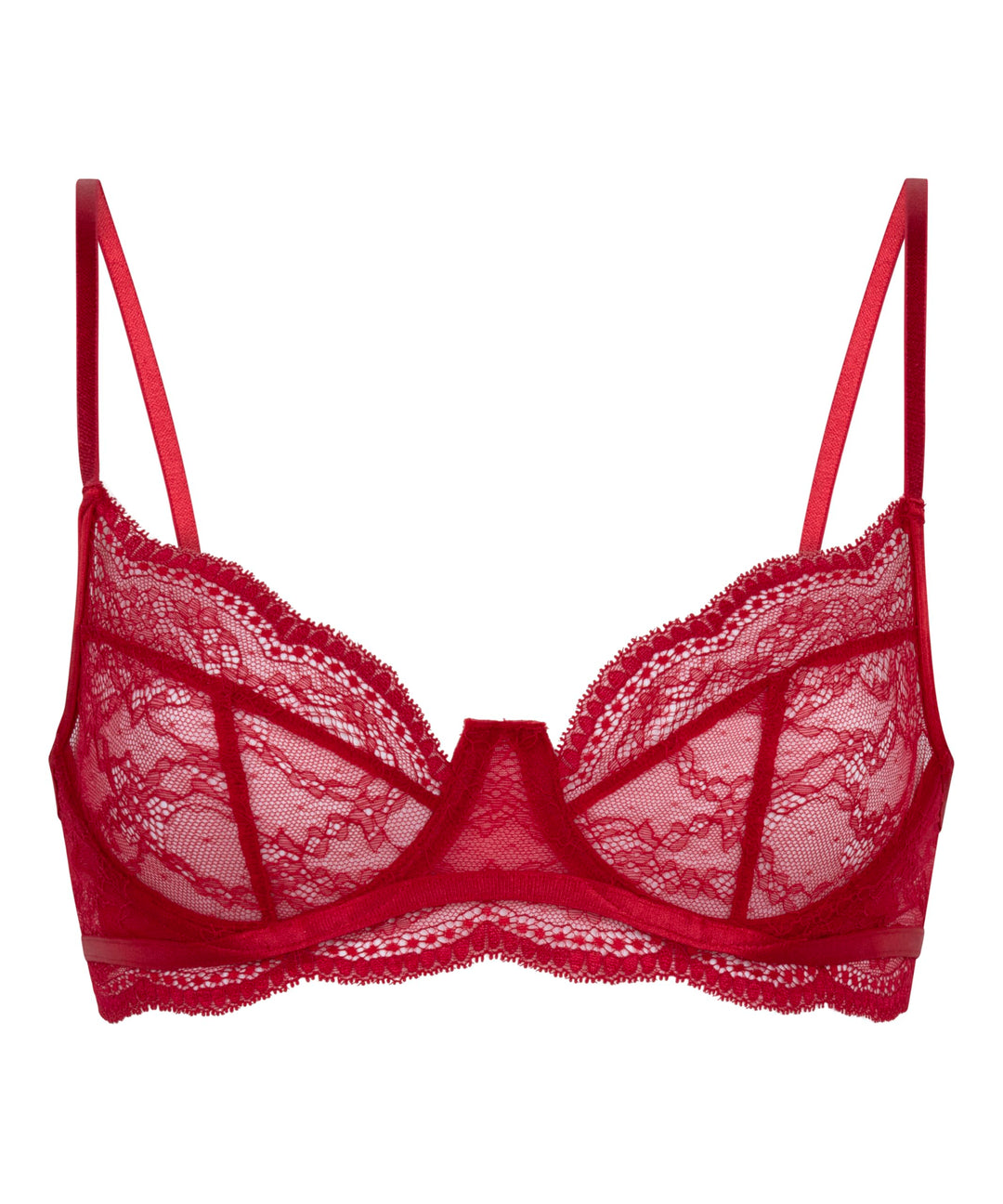 HUNKEMÖLLER Unwattierter Bügel-BH Isabelle - - 75D Tango Red, 75D Tango Red