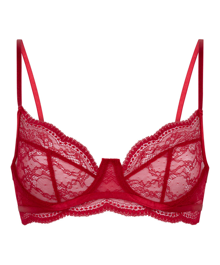 HUNKEMÖLLER Unwattierter Bügel-BH Isabelle - - 75D Tango Red, 75D Tango Red