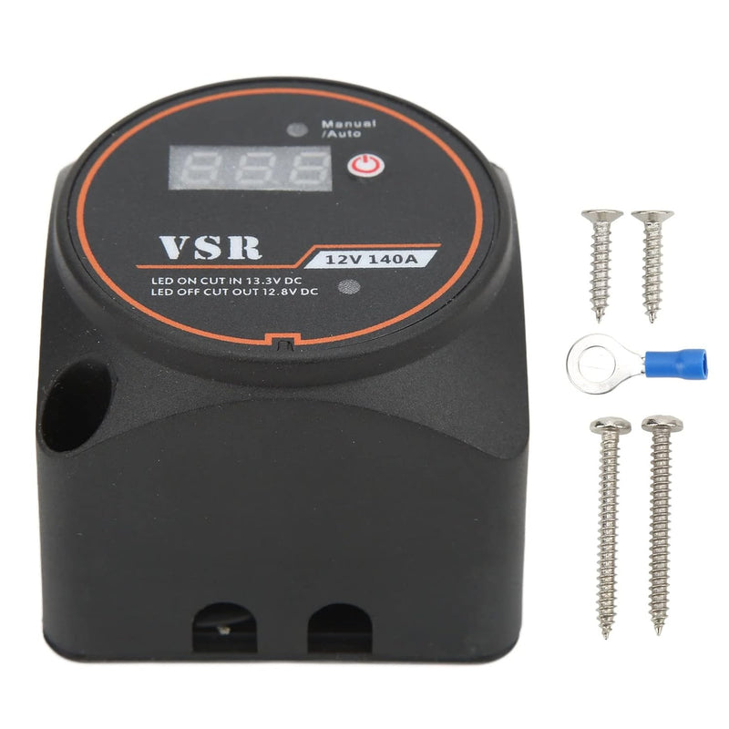 Dual Battery Isolator, KIMISS 12V 140A Spannungsempfindliches Relais VSR mit Display für ATV UTV RV