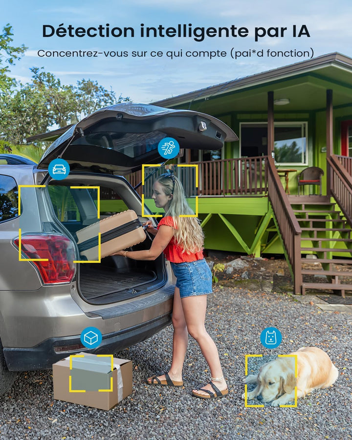 ieGeek 2K Überwachungskamera Aussen Solar: 360° PTZ Kamera Überwachung Aussen, 2.4GHz Aussenkamera W