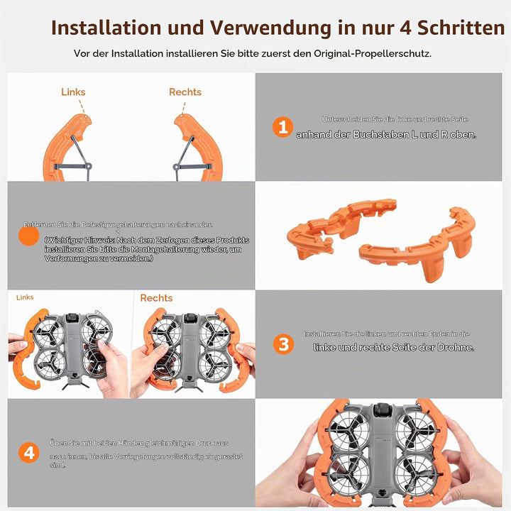 STARTRC Propeller Guard für Dji Neo 2 Zubehör, EVA Propellerschutz Höhe Höhensteigerndes Abdeckung f