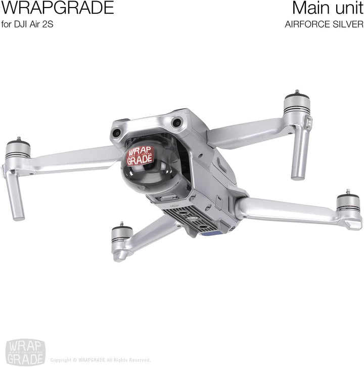 Wrapgrade Main Unit Skin kompatibel mit DJI Air 2S (Airforce Silver)