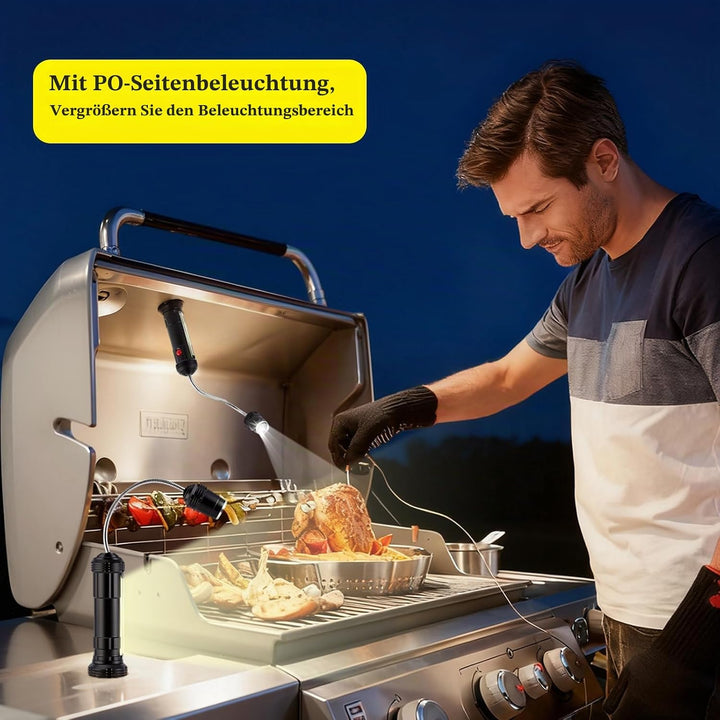IMAGE Grill Licht 2 Stück wiederaufladbar magnetische Grilllampe mit Beleuchtung für BBQ Picknick Ou