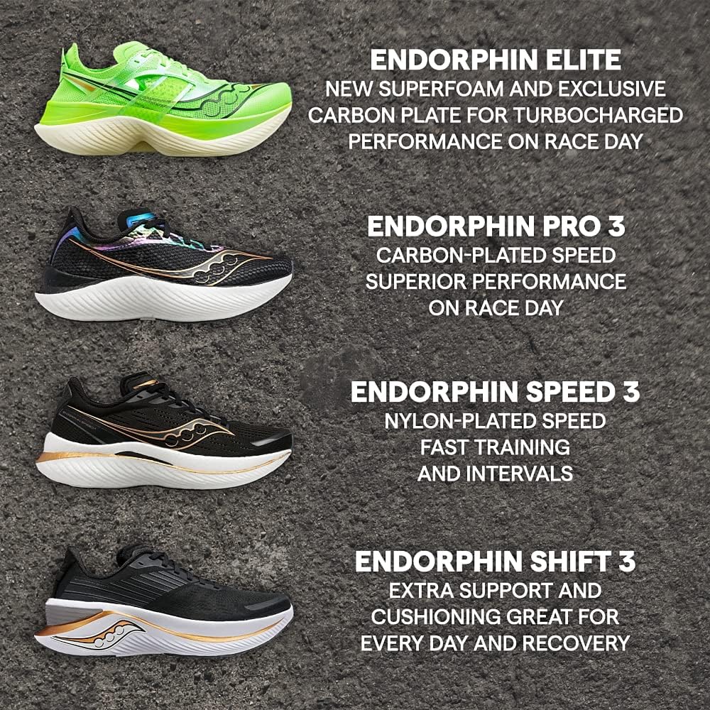 Saucony Herren Endorphin Pro 3 Laufschuh 40 EU Grün, 40.5 EU