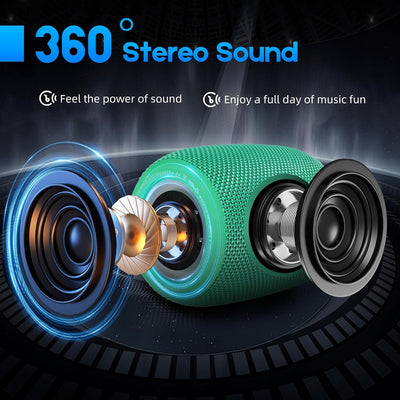 SENXINGYAN 20W Bluetooth Lautsprecher – Tragbare Musikbox mit 360° Stereo-Sound, LED-Lichtshow, IPX6