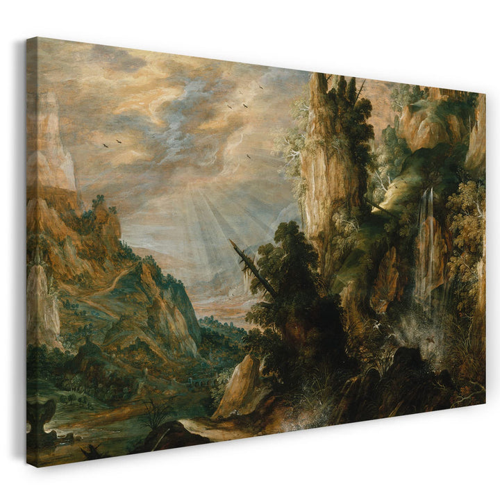 Printed Paintings Leinwand (120x80cm): Kerstiaen de Keuninck - Eine Berglandschaft mit einem Wass 12