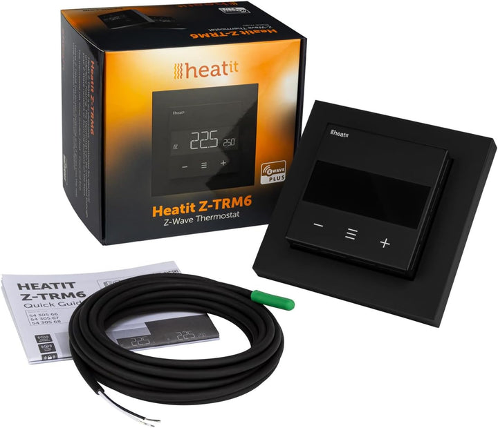 Heatit Z-TRM6 Z-Wave Plus Thermostat Raumregler mit EXT. Sensor für Fussbodenheizung elektrisch und