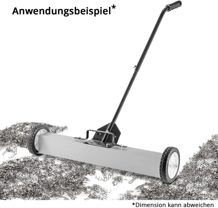 STAHLWERK Magnet-Bodenkehrer MBK-30 ST mit 762 mm Breite und 20 kg Fassungsvermögen, Magnetbesen/Spä