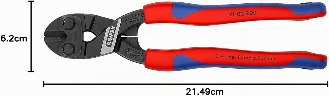 Knipex CoBolt® Kompakt-Bolzenschneider schwarz atramentiert, mit schlanken Mehrkomponenten-Hüllen 20