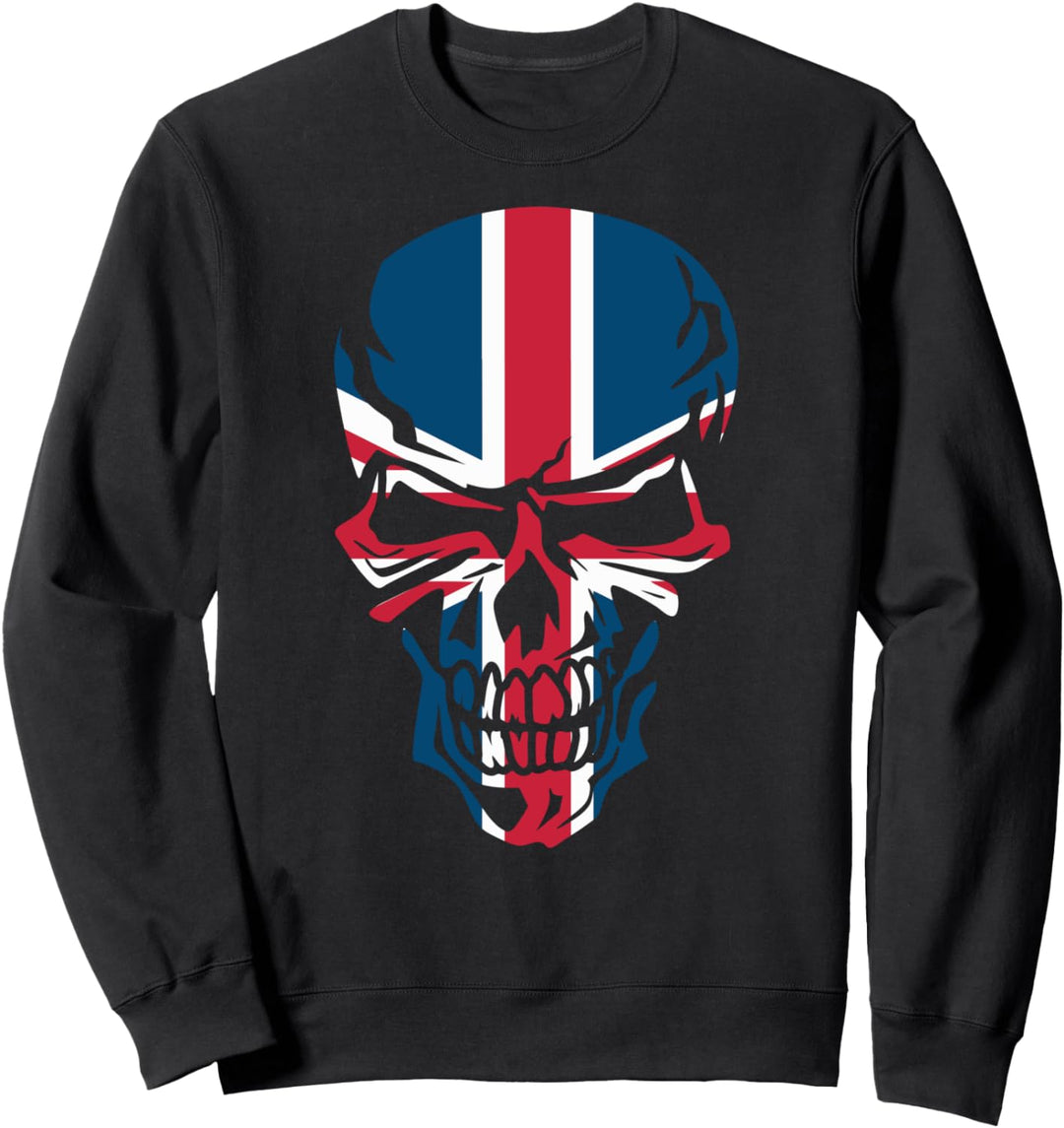 Grossbritannien Grossbritannien Flagge London England Schädel Sweatshirt
