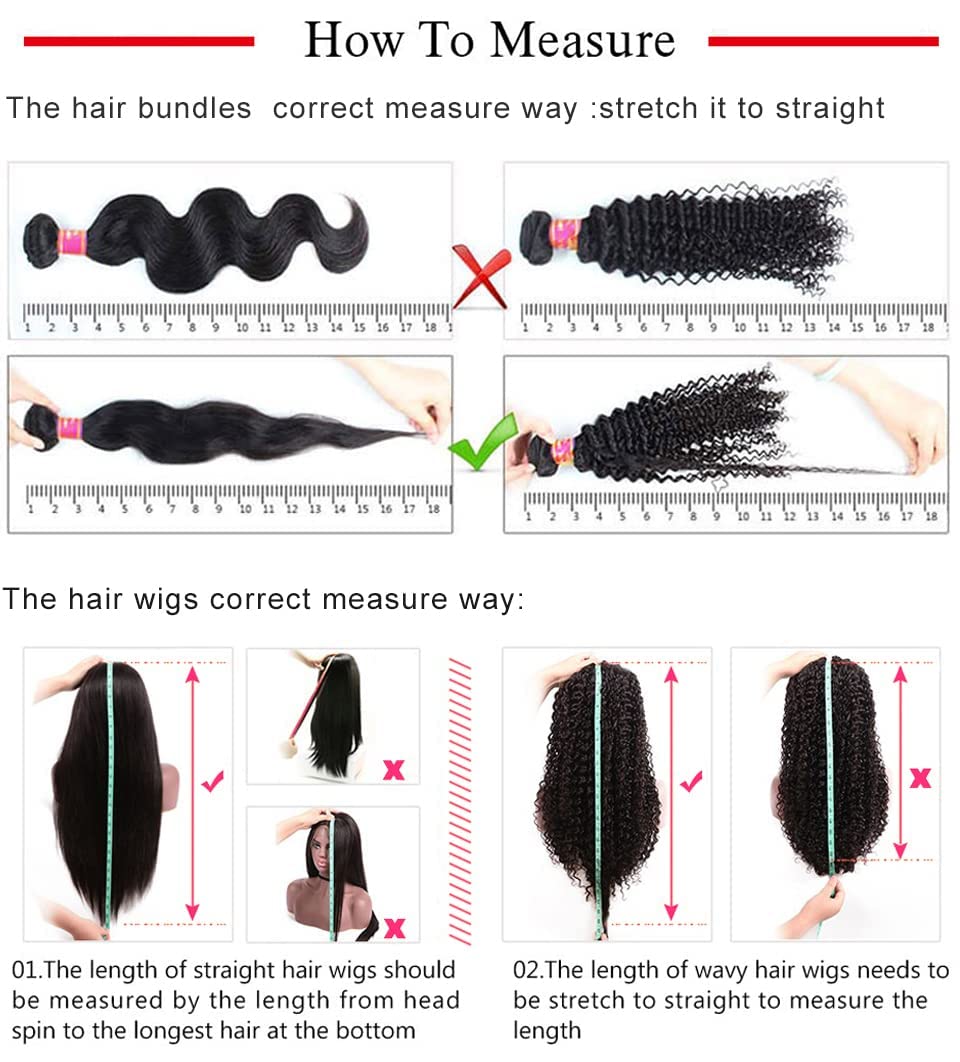 LOVFIR Echthaar-Bündel Curly Human Hair Bundles with Closure Kinky Weave Unprocessed Brazilian 3 4x4