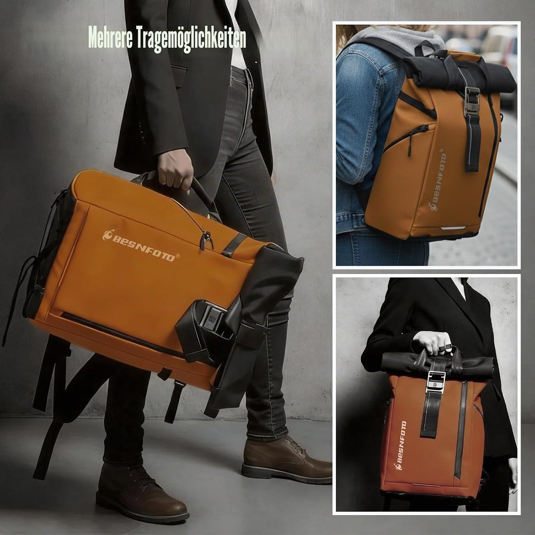 Besnfoto Kamerarucksack Wasserdicht, Fototasche Kameratasche für DSLR SLR spiegellose Kamera mit Lap