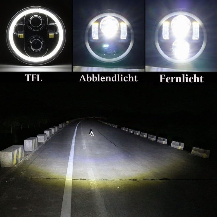 'Neue Typ 5.75 5 3/4 Zoll LED Scheinwerfer Engel Augen für Halo Motorrad (EIN Jahr Garantie) Version