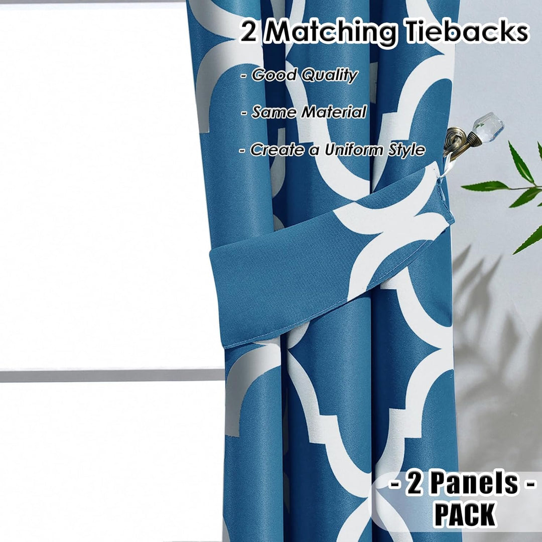 Melodieux Marokkanische Mode, wärmeisoliert, Raumverdunkelung, Verdunkelungsvorhänge für Wohnzimmer,