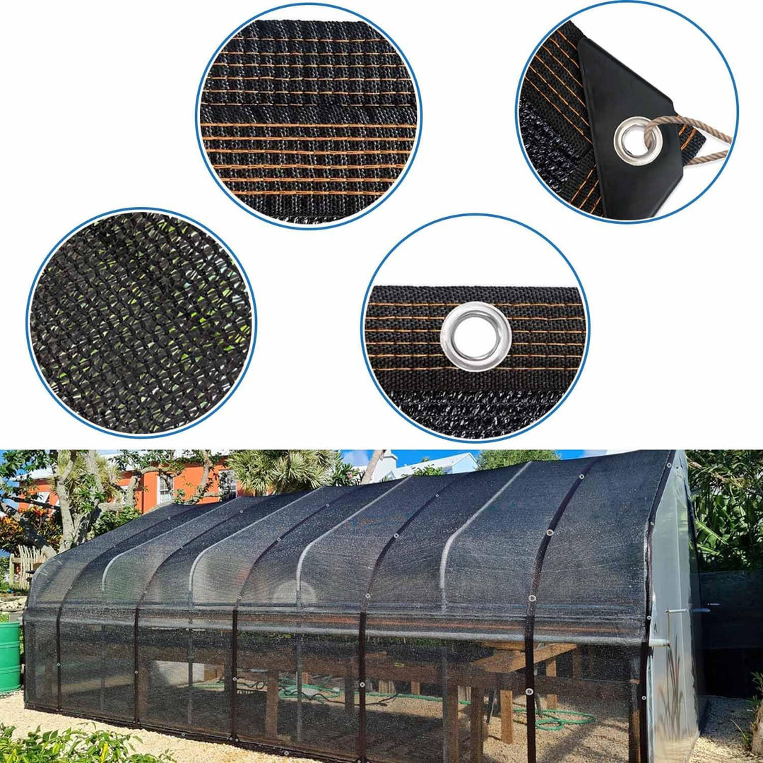 Schattierungsnetz,Schattiernetz mit ösen, 70%-90% Shading Rate UV-Beständiges für Pflanzenschutz Gew