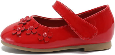 DADAWEN Mädchen Mary Jane Halbschuhe Prinzessin Ballerinas 23 EU Rot, 23 EU Rot