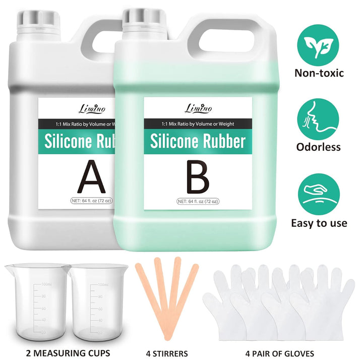 Flüssiges Silikon Kautschuk - 3.8L/4.2kg 15A Silikon Formen Herstellen Kit für Silikonformen Herstel