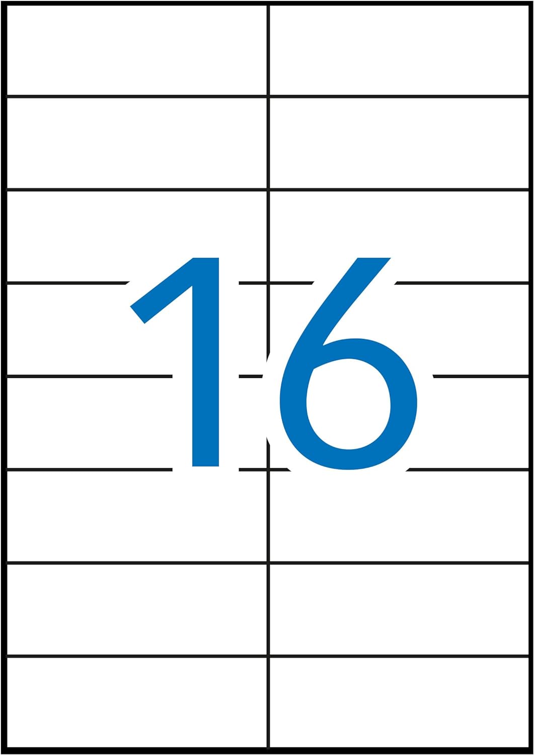 Boîte de 8000 étiquettes laser, jet d'encre, copieur AGIPA 105x 37 1.785 105 x 37 mm 500 Blatt, 105