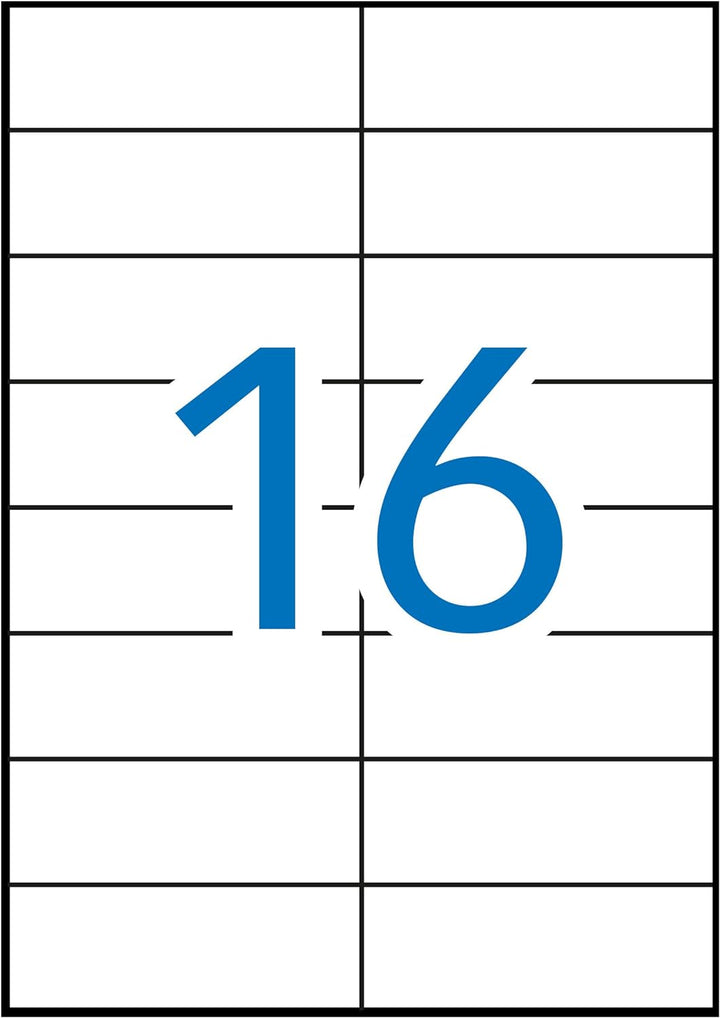 Boîte de 8000 étiquettes laser, jet d'encre, copieur AGIPA 105x 37 1.785 105 x 37 mm 500 Blatt, 105