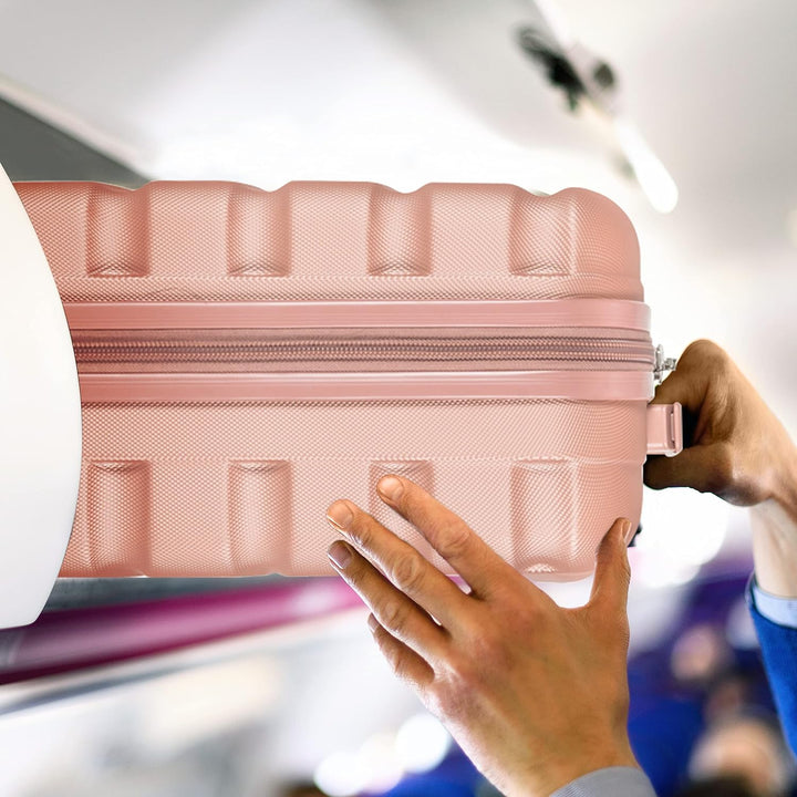 Flight Knight Koffer Leichter 4-Rad-ABS-Hartschalenkoffer Handgepack Zugelassen Fur Uber 100 Flugges